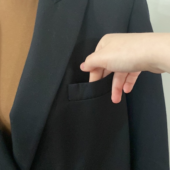 BA&SH Bonjovi double breasted blazer with sequin trim in noir black size 8 - Picture 8 of 14